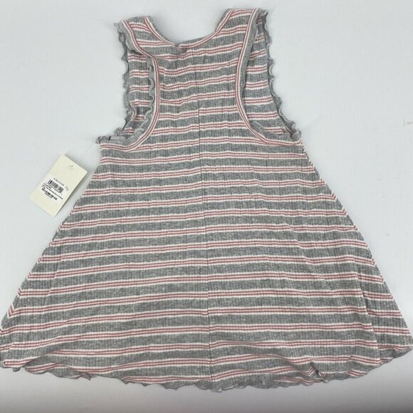 Tucker + Tate Tank Top Girls Small 7 8 Gray Pink Ribbed Knit New - Picture 5 of 6